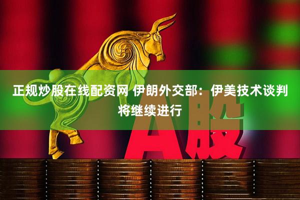 正规炒股在线配资网 伊朗外交部：伊美技术谈判将继续进行